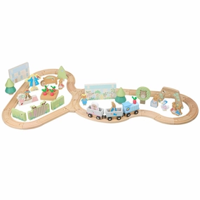Peter Rabbit Radish Express Train Set - Wooden Track Playset for Ages 3 