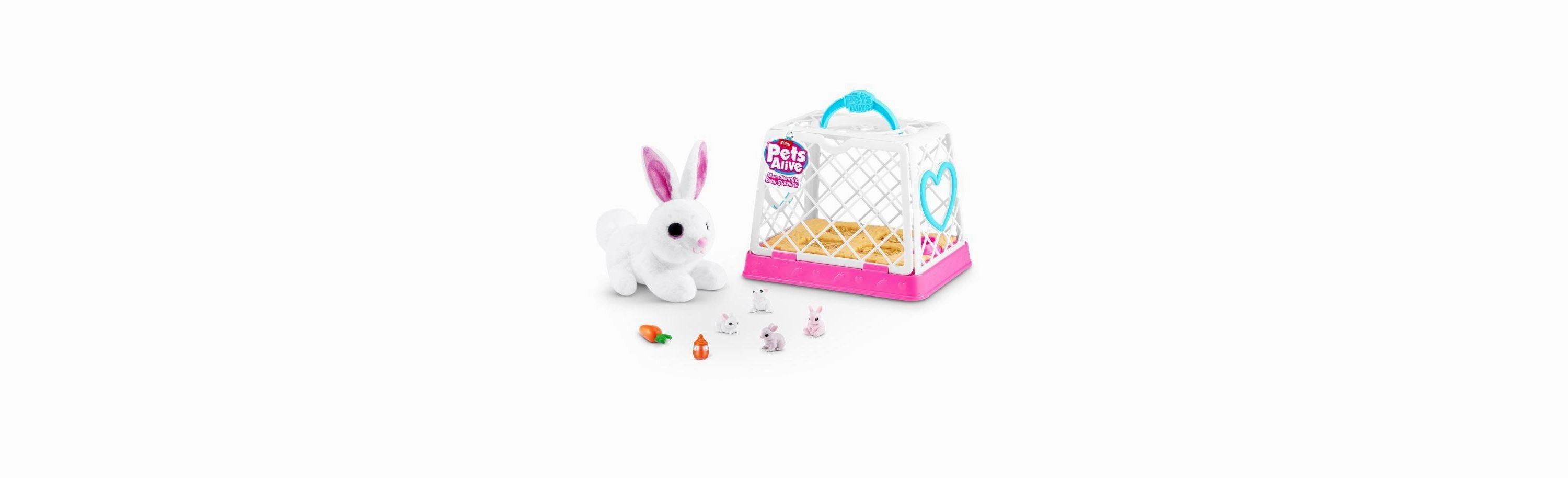 Pets Alive Mama Bunny & Baby Surprise Interactive Plush Set