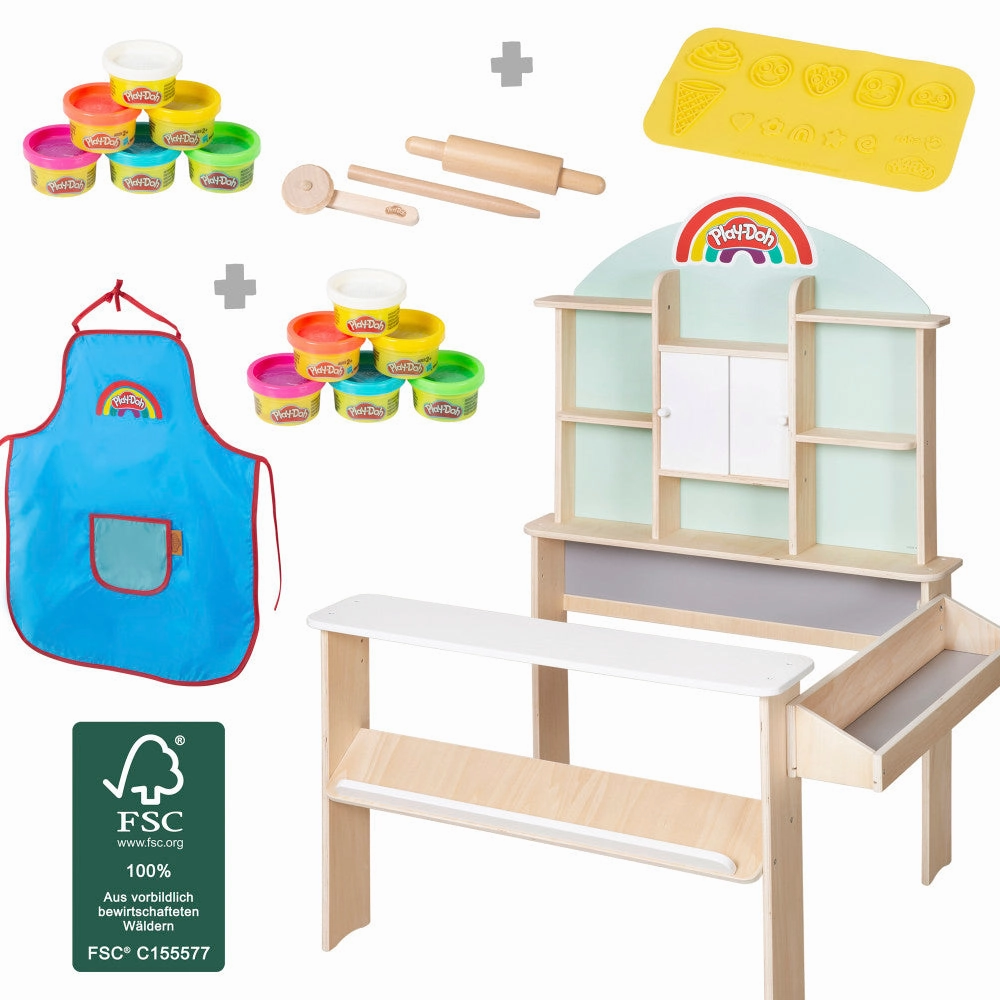 Play-Doh All-Inclusive Wooden Creative Shop Stand Set