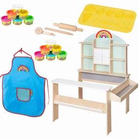 Play-Doh All-Inclusive Wooden Creative Shop Stand Set