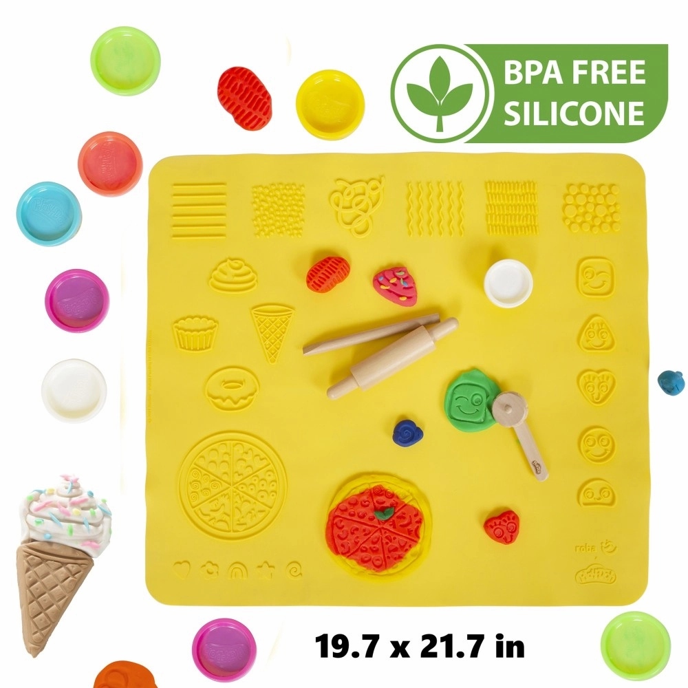 Play-Doh Creative Craft Table - Art Station, Wooden Desk & Ottoman Set