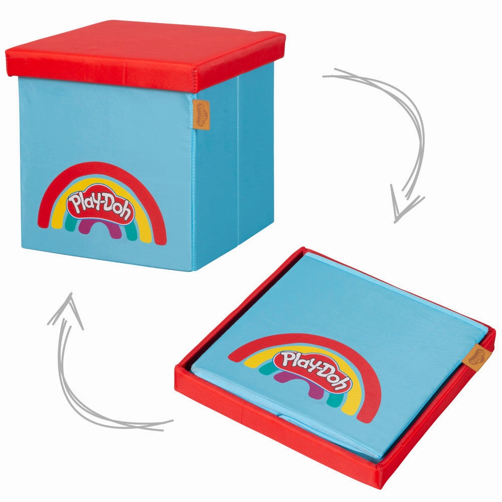 Play-Doh Creative Craft Table - Art Station, Wooden Desk & Ottoman Set