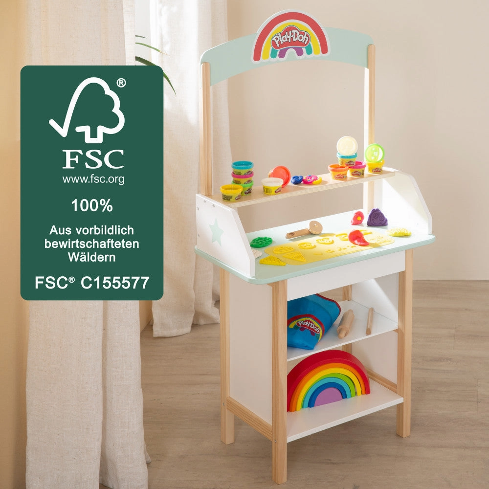 Play-Doh Wooden Ice Cream Stand Sweet Treats Play Center
