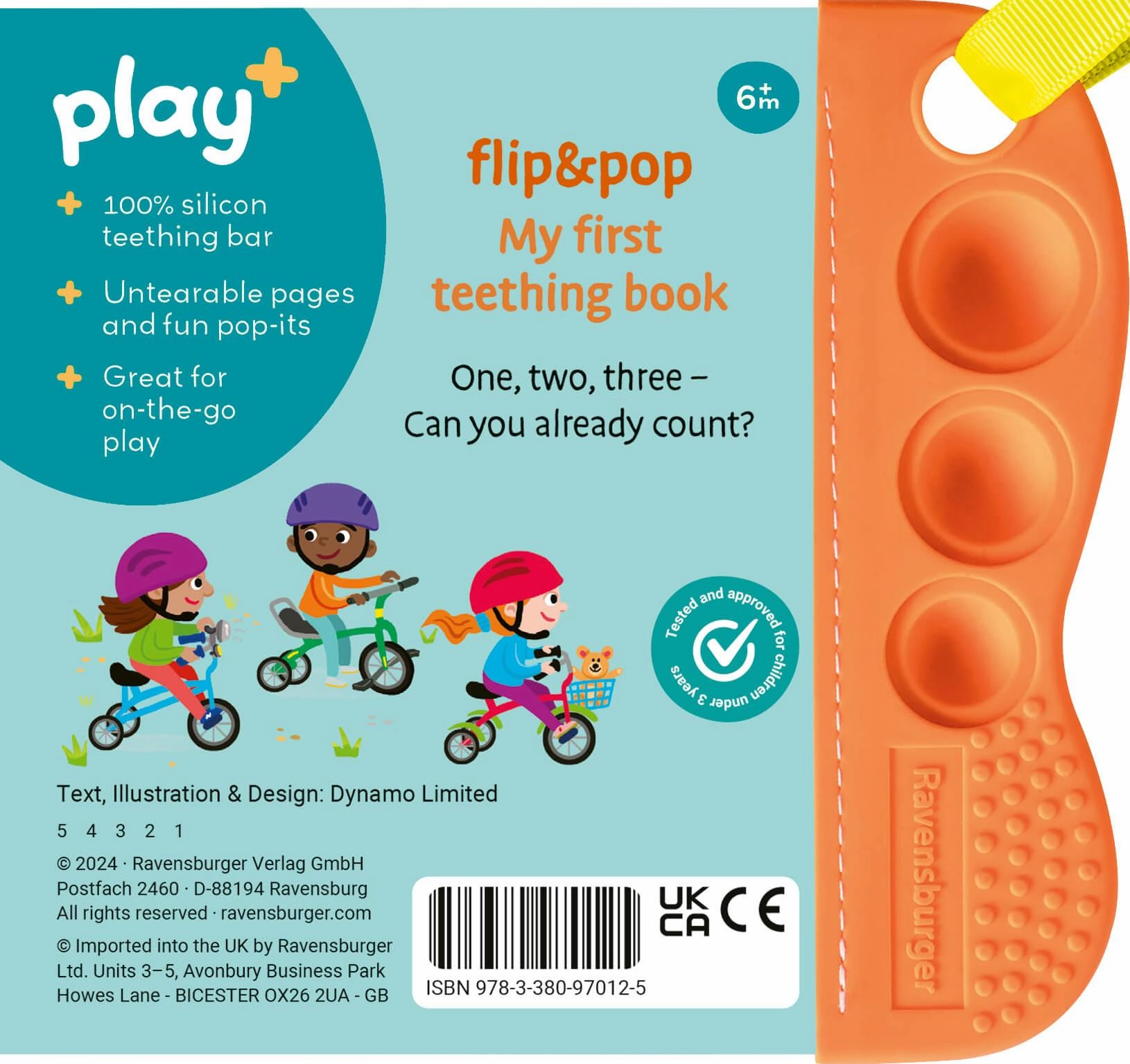 Play  Flip & Pop My First Numbers Waterproof Book with Teether Age 6M 
