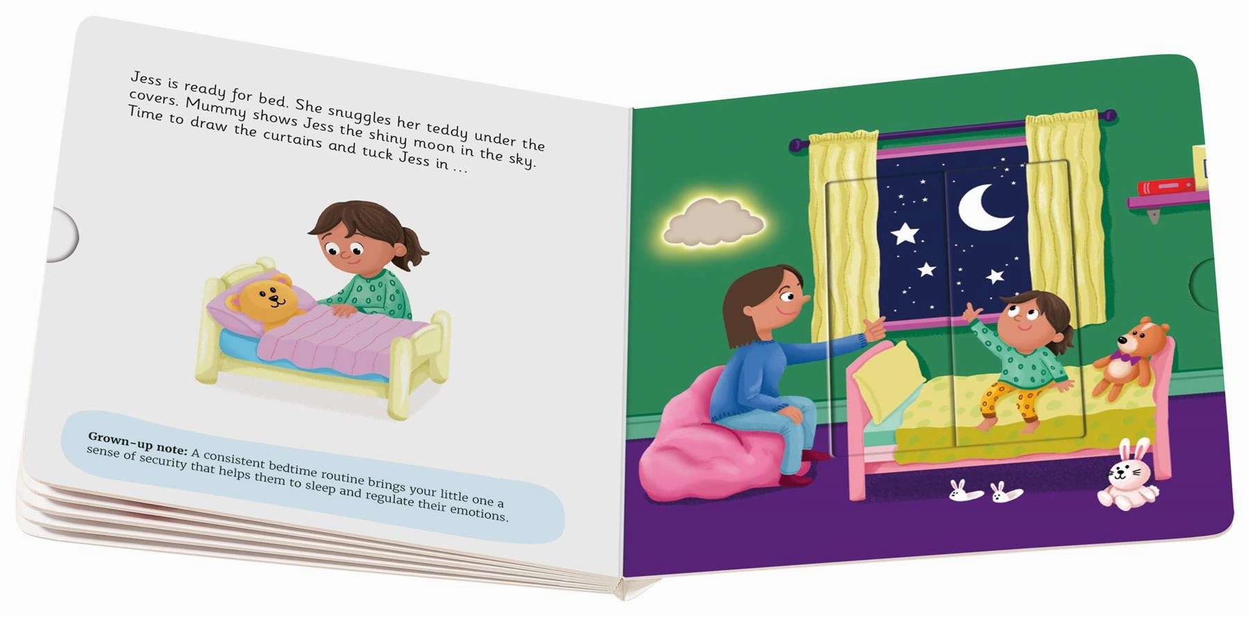 Play  Me and My Day Bedtime Interactive Sliding Board Book Ages 18M 