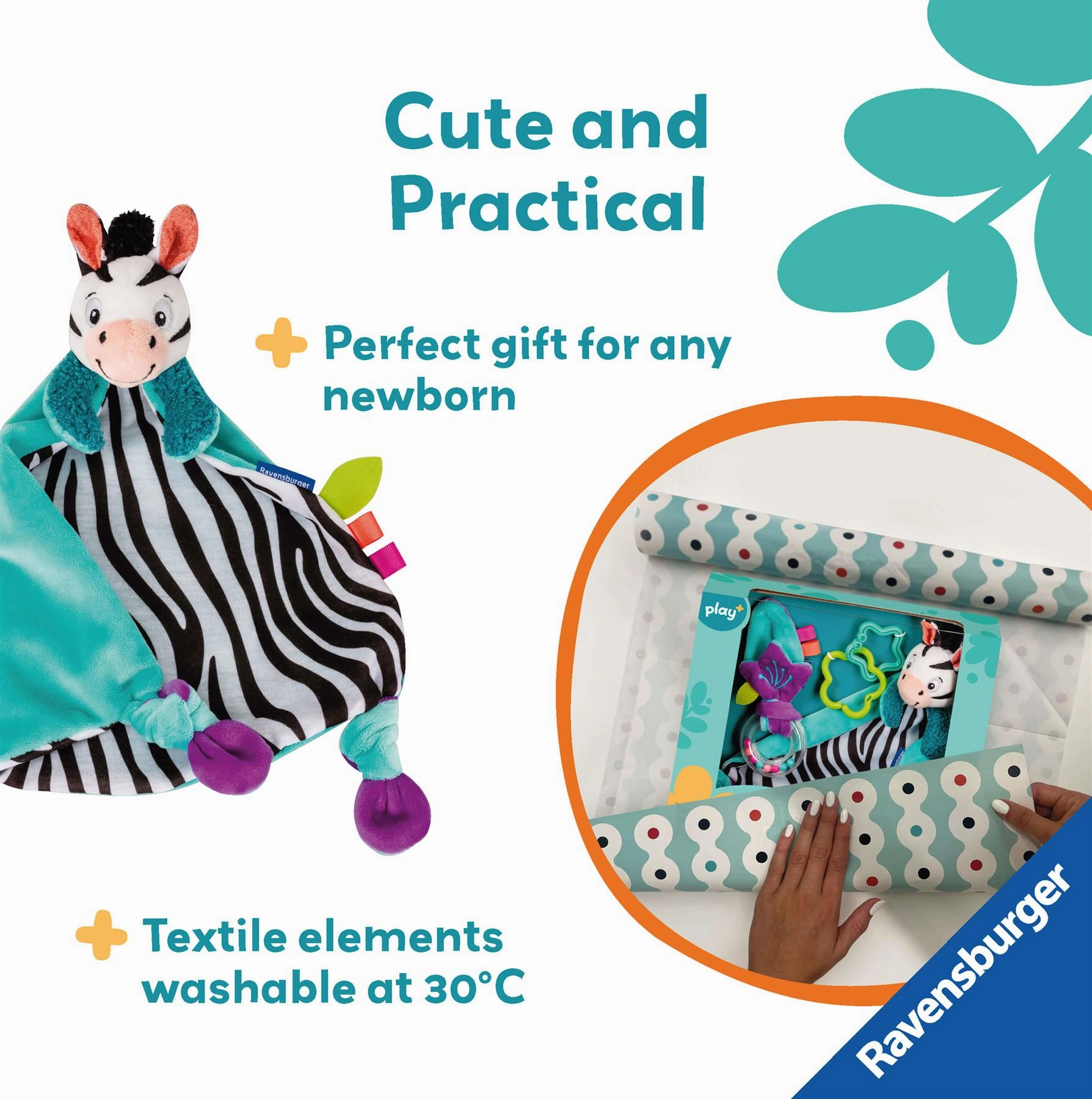 Play  My First Snuggle Friend: Zebra Blanket and Rattle Set for Babies