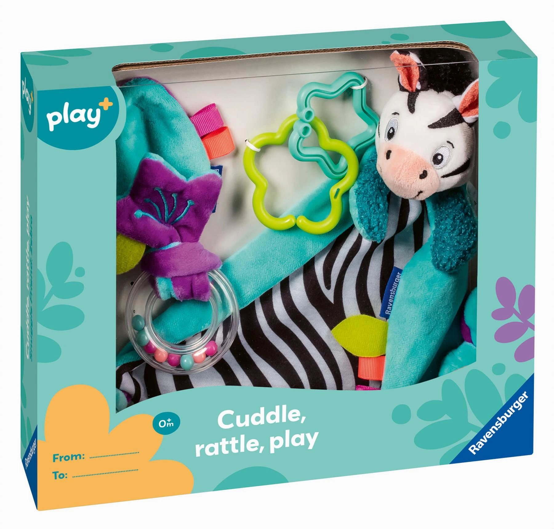 Play  My First Snuggle Friend: Zebra Blanket and Rattle Set for Babies