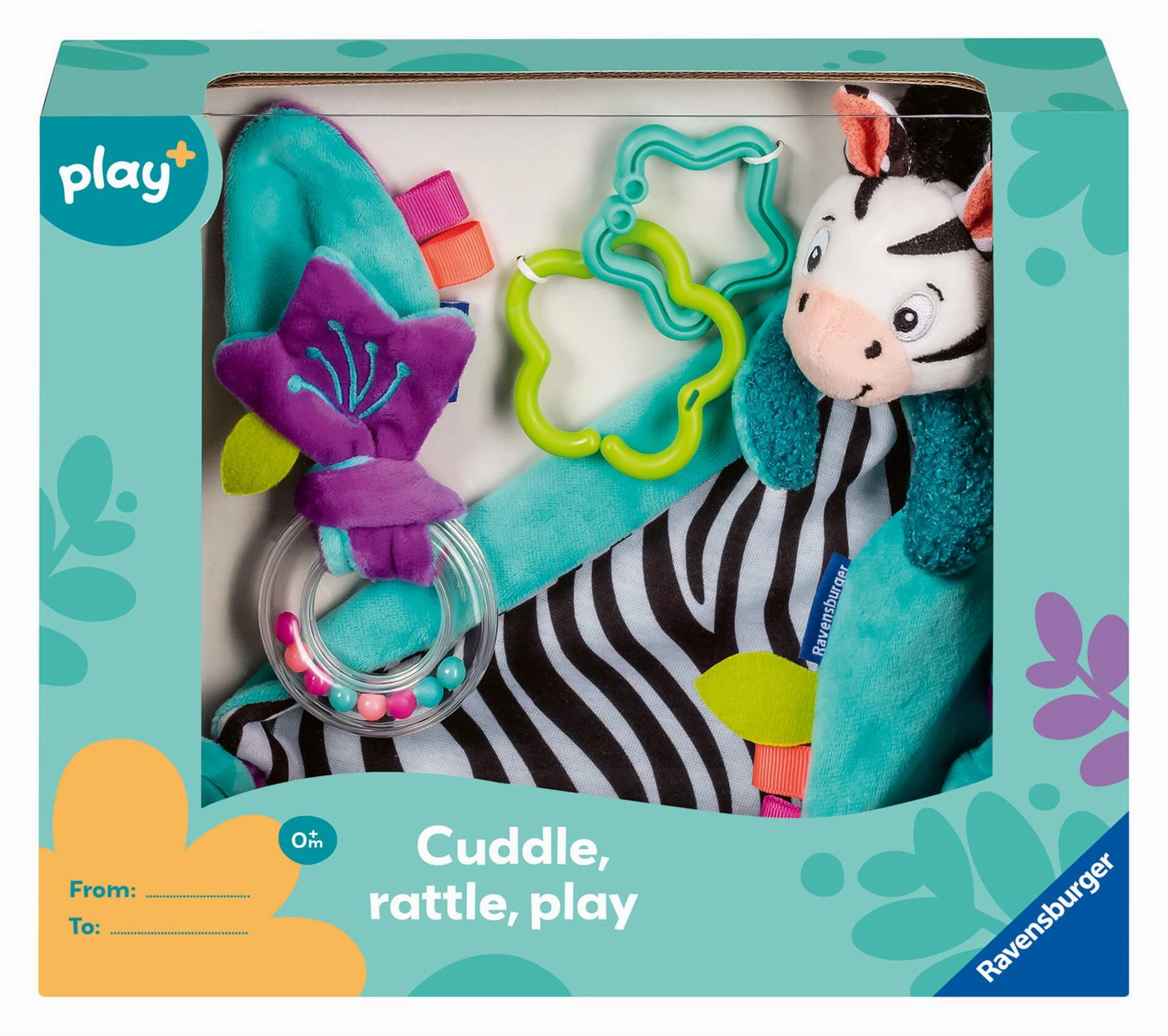 Play  My First Snuggle Friend: Zebra Blanket and Rattle Set for Babies