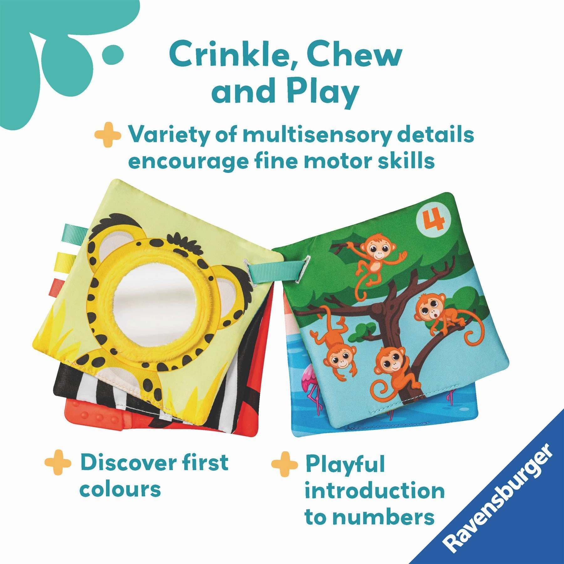 Play  Numbers and Colours My First Cloth Book with Teether for Babies