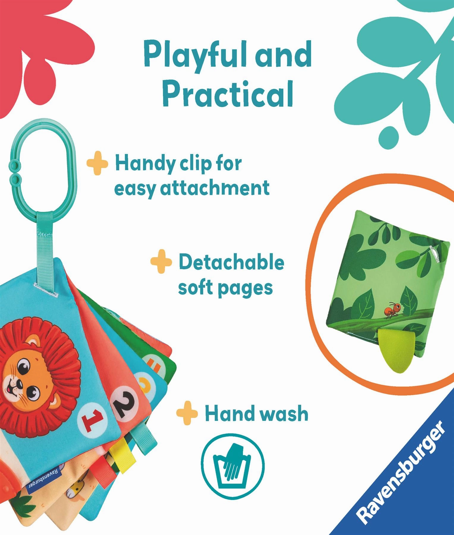 Play  Numbers and Colours My First Cloth Book with Teether for Babies