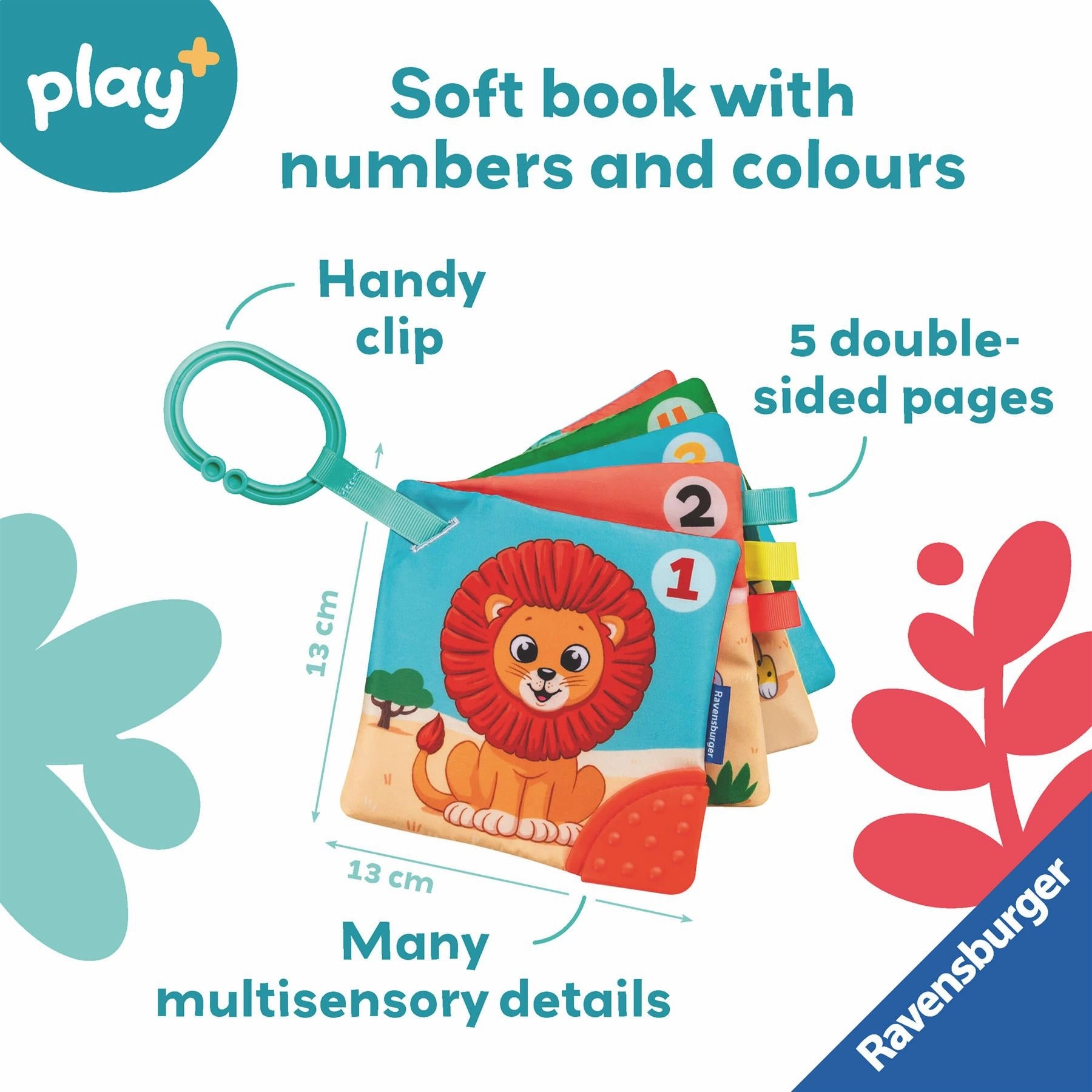 Play  Numbers and Colours My First Cloth Book with Teether for Babies