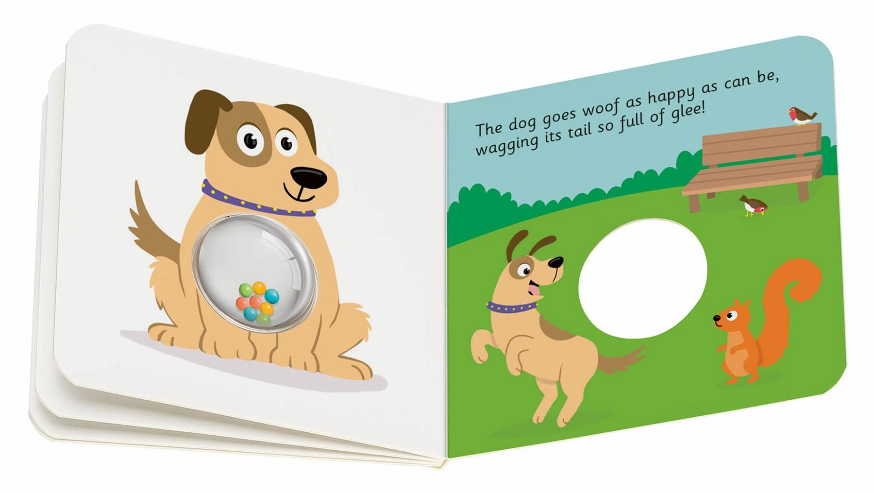 Play  Ready, Steady, Shake First Animals Board Book w/ Rattle for 6M 
