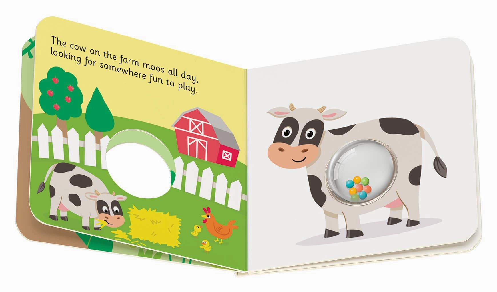 Play  Ready, Steady, Shake First Animals Board Book w/ Rattle for 6M 