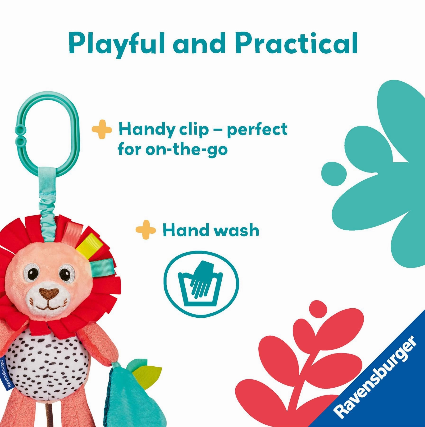 Play  Shake and Rattle Lion Soft Activity Toy with Rattle for Babies
