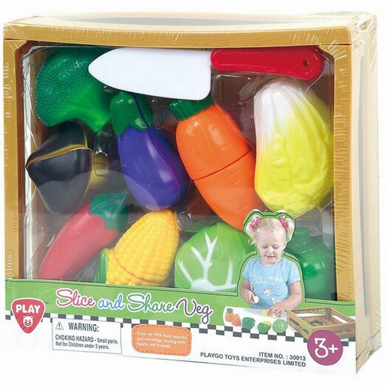 Playgo Toys Ent. Ltd. Slice And Share Veg 11 Piece