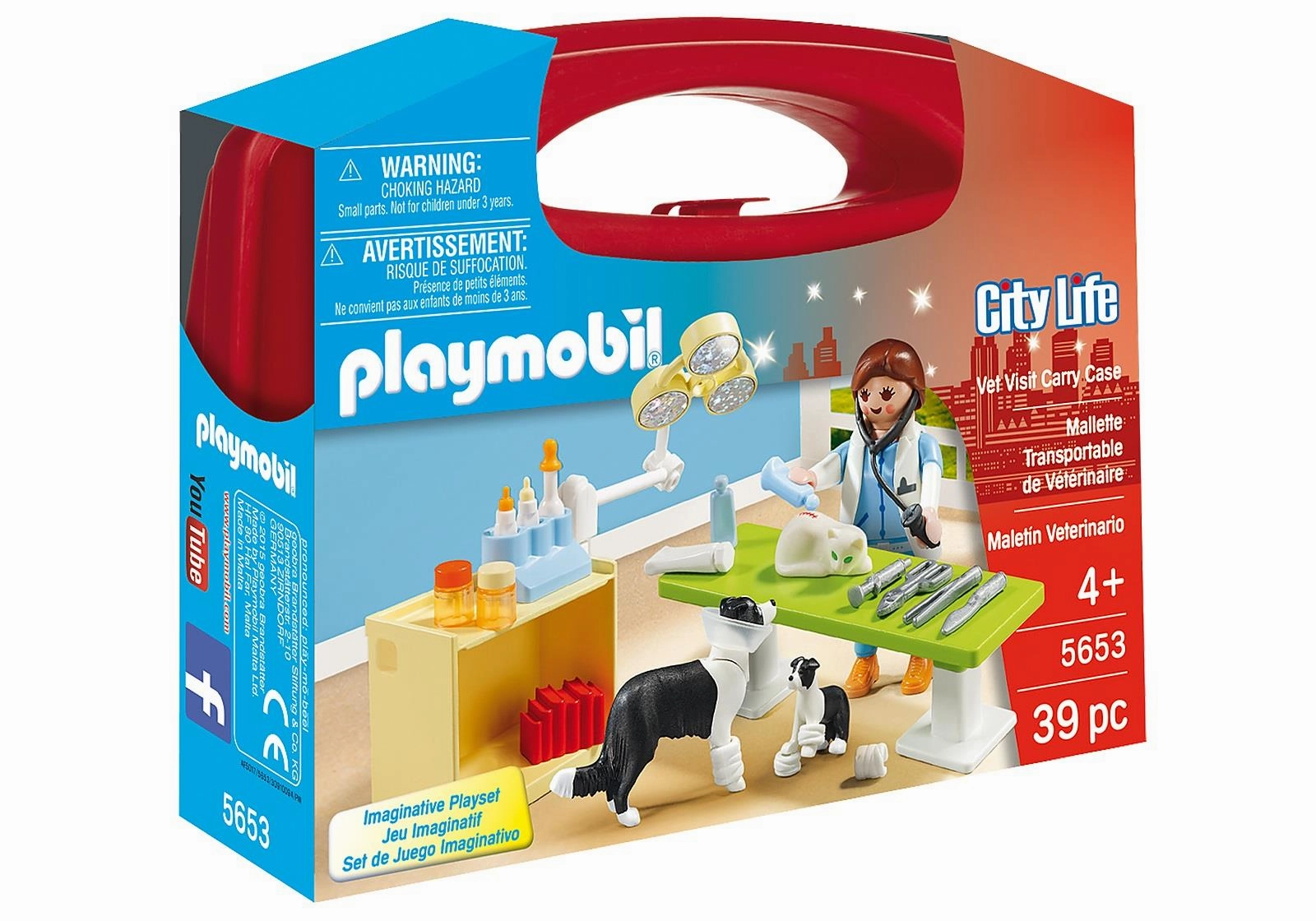 Playmobil City Life 5653 Vet Visit Small Carry Case for Ages 4 and Up