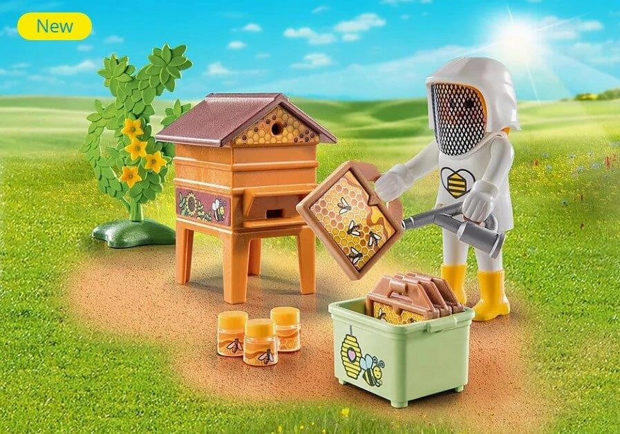 Playmobil Country 71253 Beekeeper & Beehive Playset for Ages 4 and Up