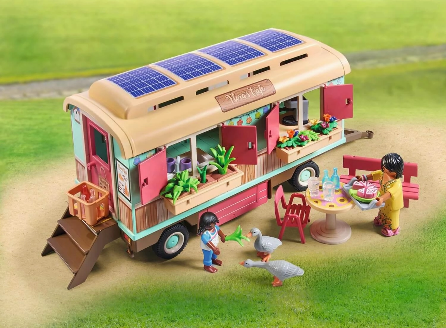 Playmobil Country 71441 Cosy Train Caf & Vegetable Garden for Ages 4 
