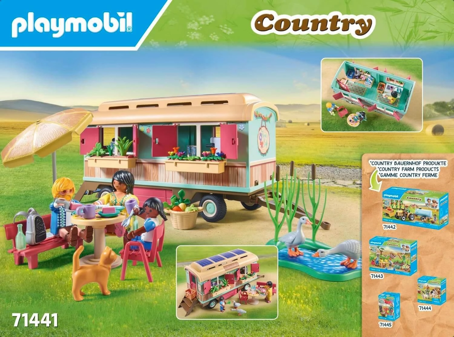Playmobil Country 71441 Cosy Train Caf & Vegetable Garden for Ages 4 