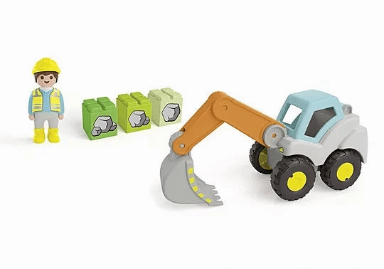 Playmobil Junior 71684 Shovel Excavator Vehicle Playset for Age 1 & Up