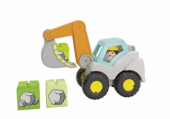 Playmobil Junior 71684 Shovel Excavator Vehicle Playset for Age 1 & Up