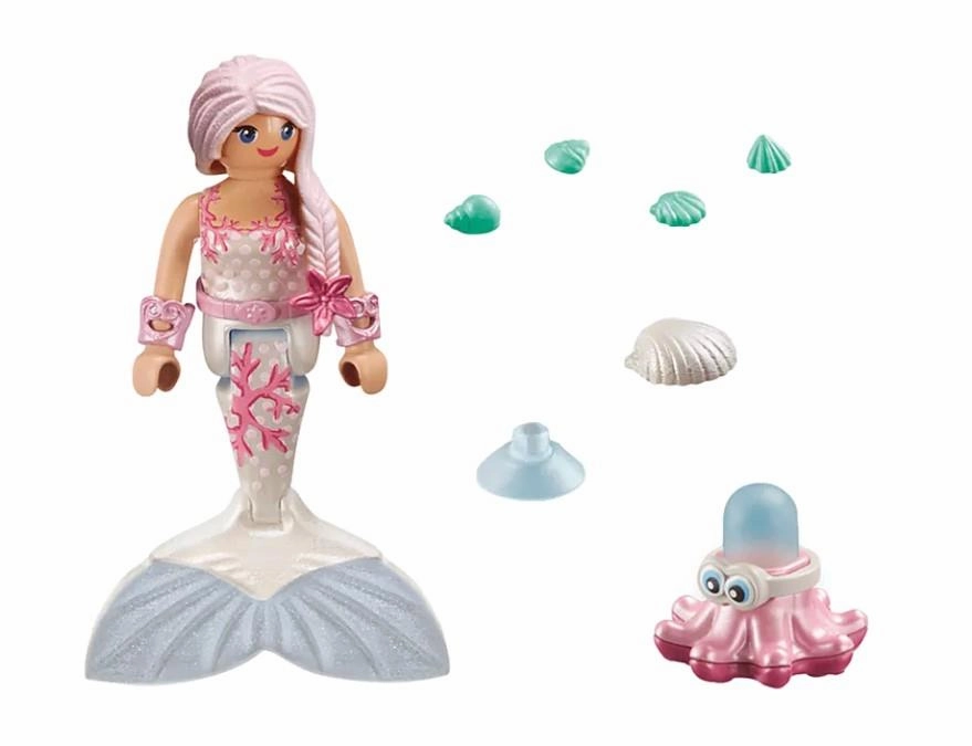 Playmobil Special Plus 71477 Mermaid with Squirt Octopus for Ages 4 