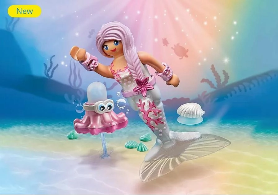 Playmobil Special Plus 71477 Mermaid with Squirt Octopus for Ages 4 