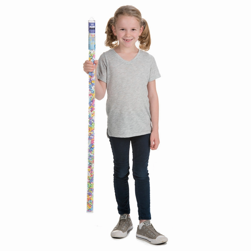 Plus-Plus Super Tube - Pastel Mix Construction Set - 500 Pieces