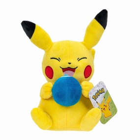 Pokemon 20cm Spring Plush Pikachu Holding Oran Berry