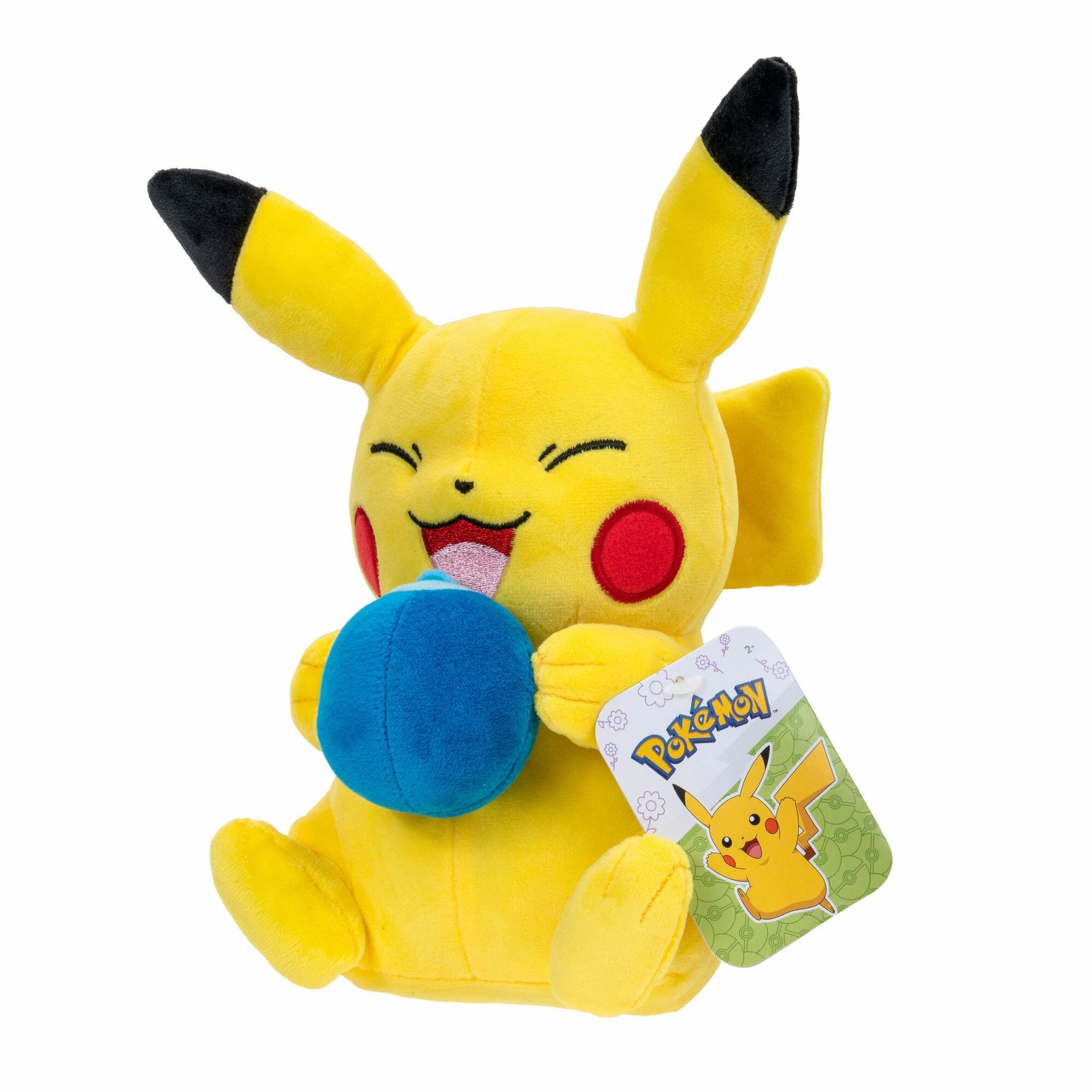 Pokemon 20cm Spring Plush Pikachu Holding Oran Berry