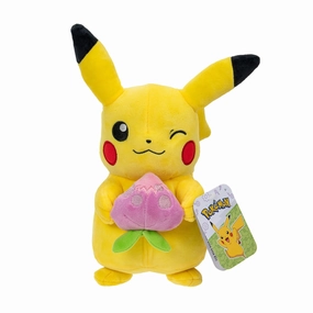 Pokemon 20cm Spring Plush Pikachu Holding Pecha Berry