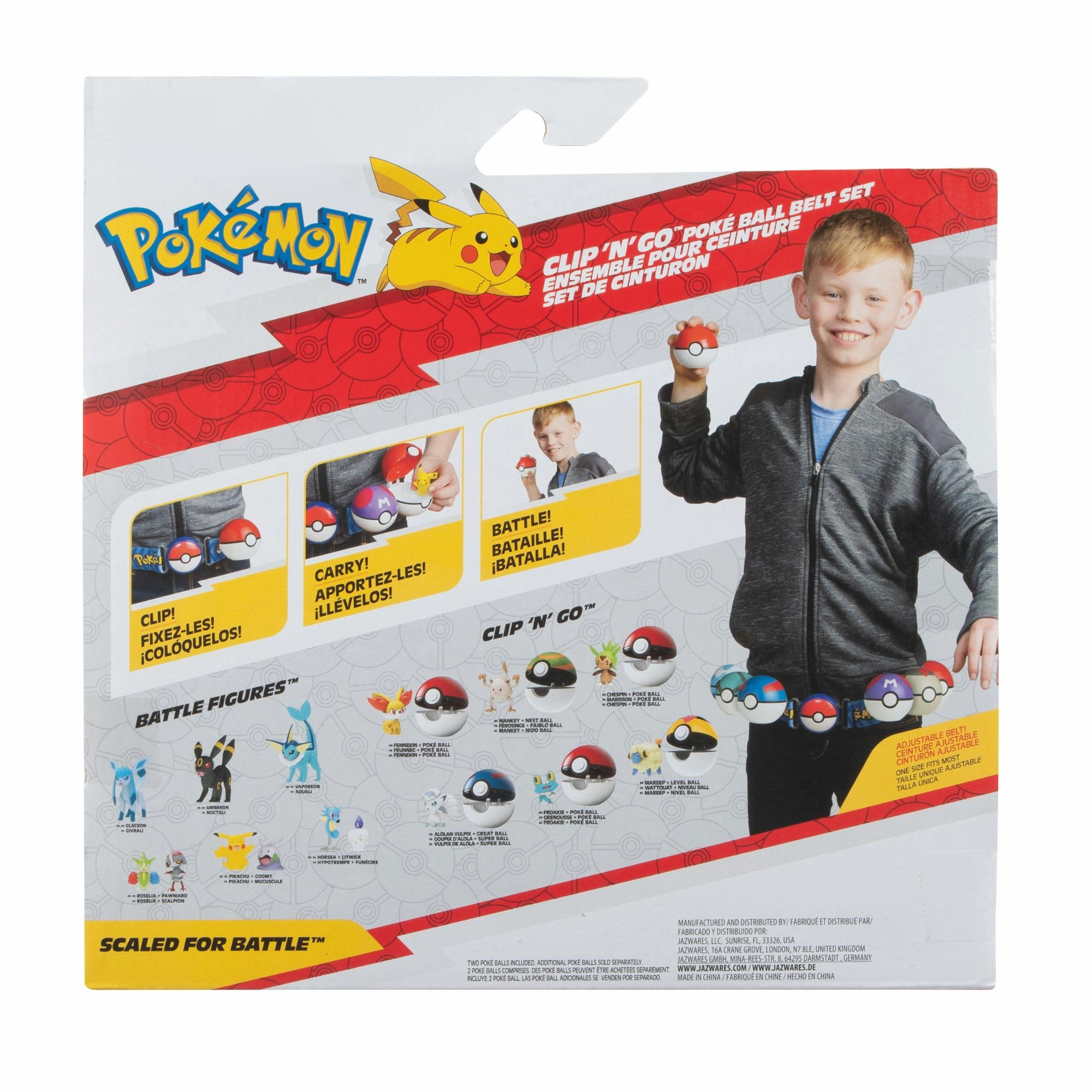 Pokemon Clip N Go Poke Ball Belt Set - Great Ball & Net Ball With Squirtle #1