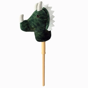 Ponyland Dino Ride Musical Stick Toy - Green Dinosaur