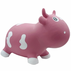 Pop It Up Kidzzfarm Bouncing Cow - Pink, Inflatable Hopper for Toddlers