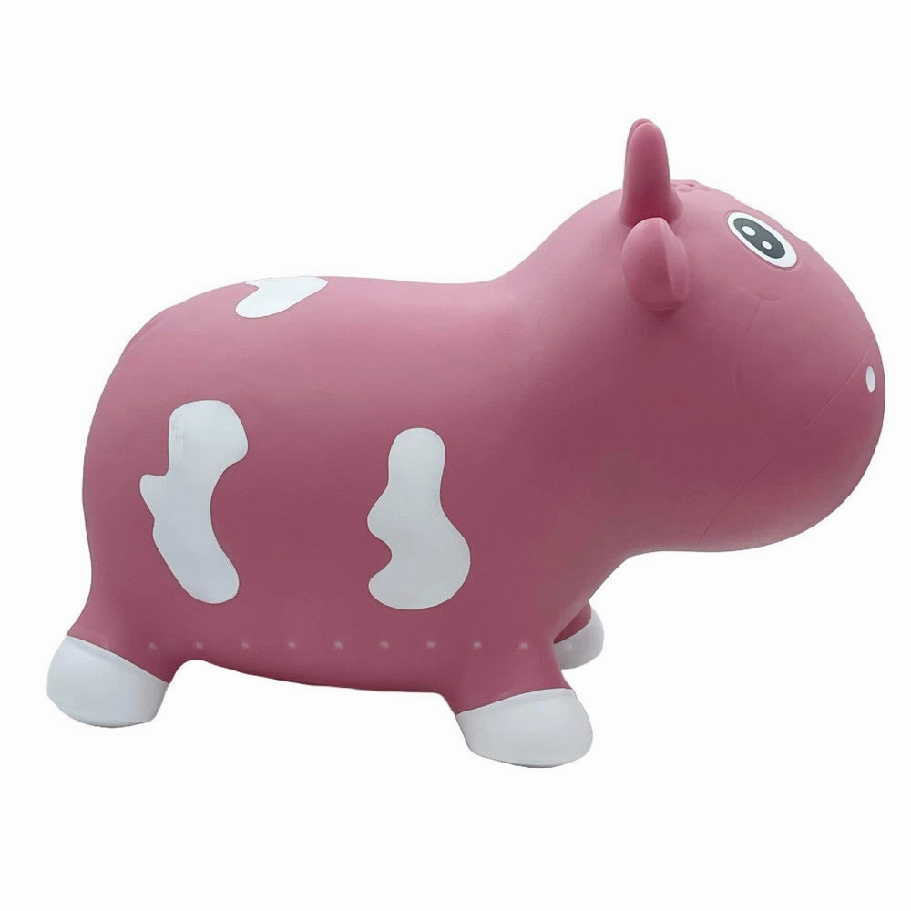 Pop It Up Kidzzfarm Bouncing Cow - Pink, Inflatable Hopper for Toddlers