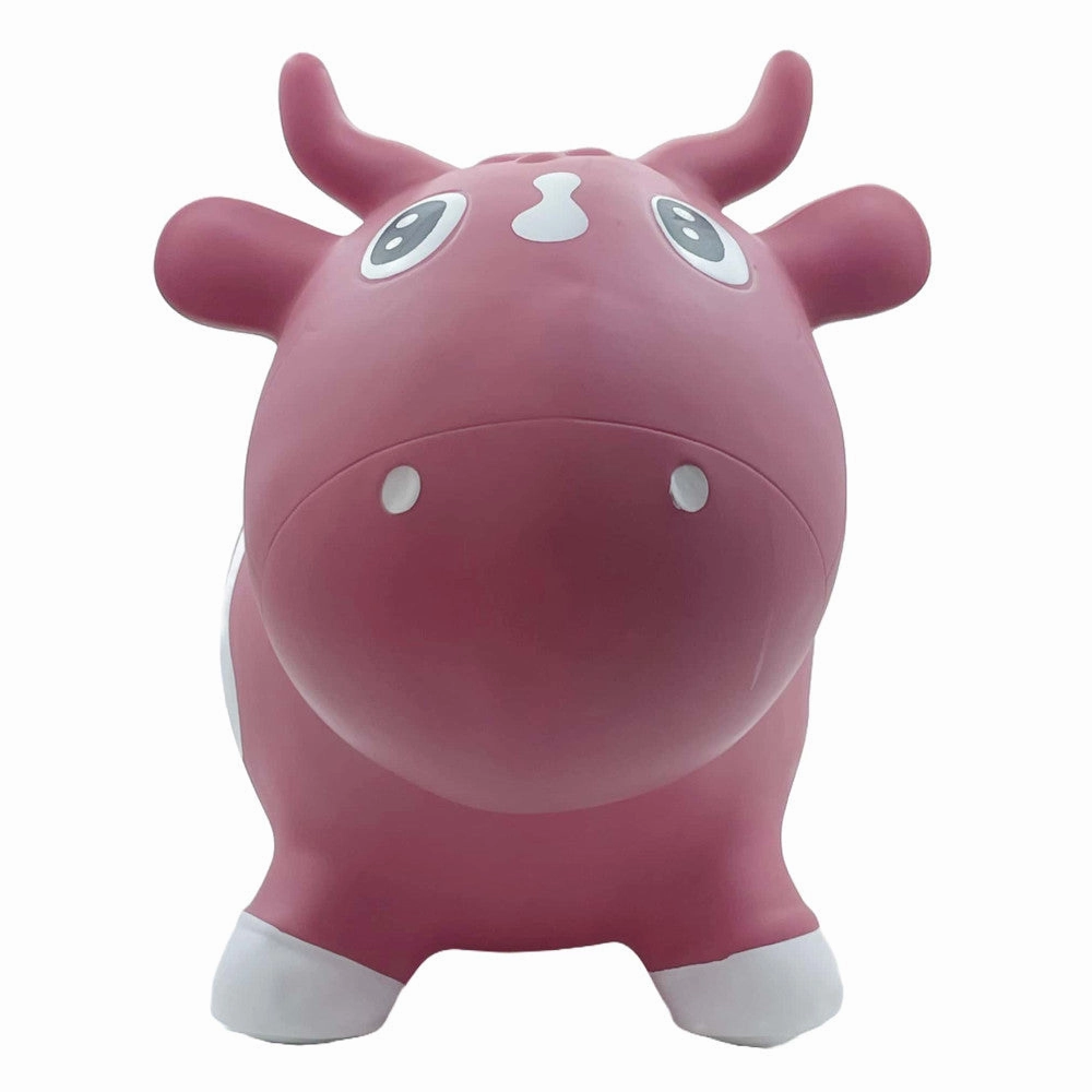 Pop It Up Kidzzfarm Bouncing Cow - Pink, Inflatable Hopper for Toddlers