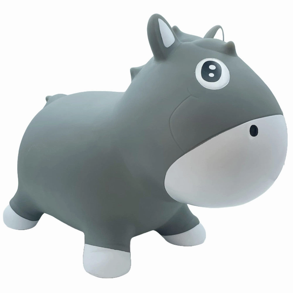 Pop It Up: Kidzzfarm Bouncy Horse Junior - Grey - Inflatable Animal Hopper
