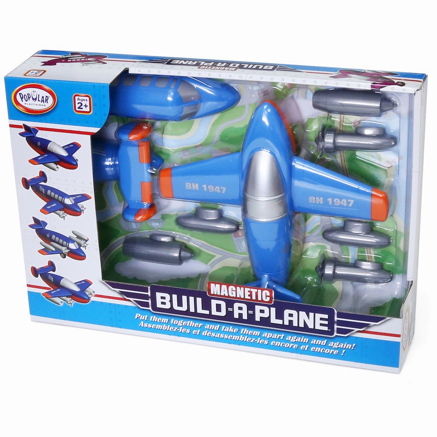 Popular Playthings Magnetic Build-a-Truck Plane - 12-Piece Playset
