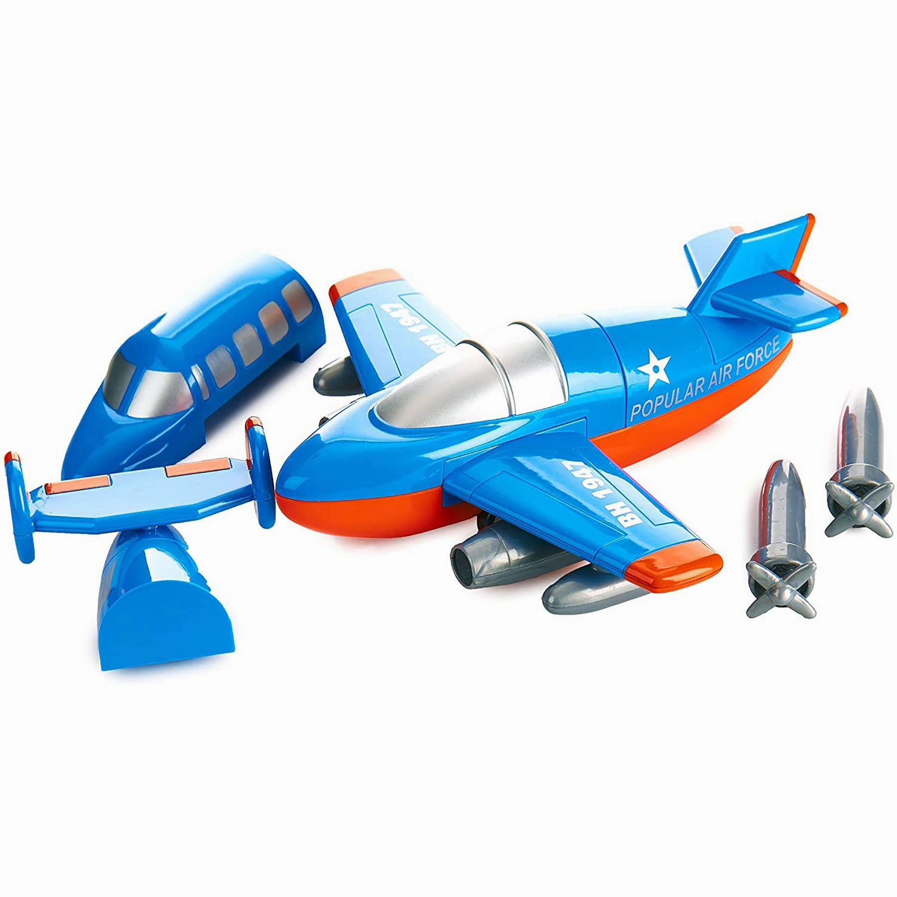 Popular Playthings Magnetic Build-a-Truck Plane - 12-Piece Playset