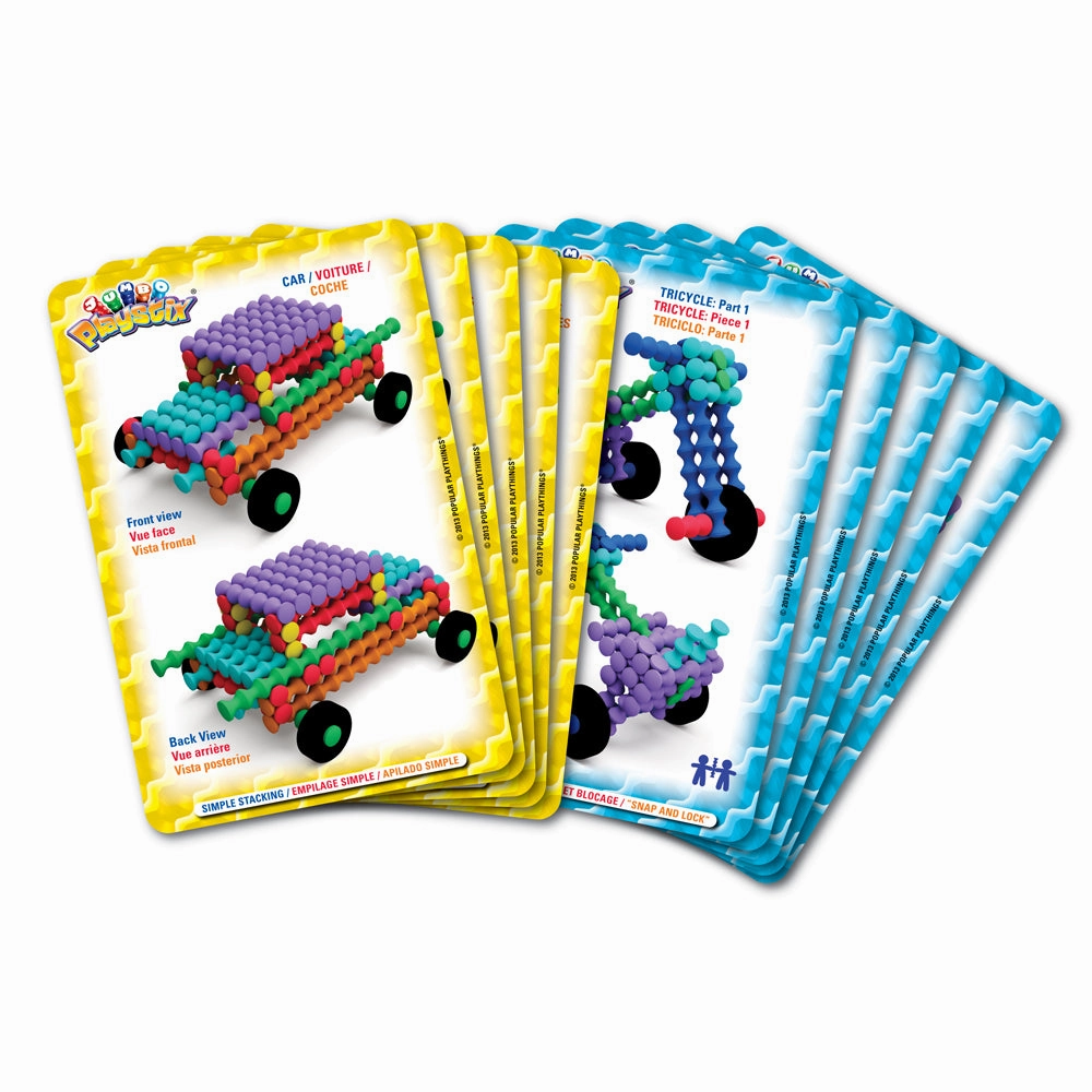 Popular Playthings Playstix Jumbo Set - 80 Piece Construction Toy