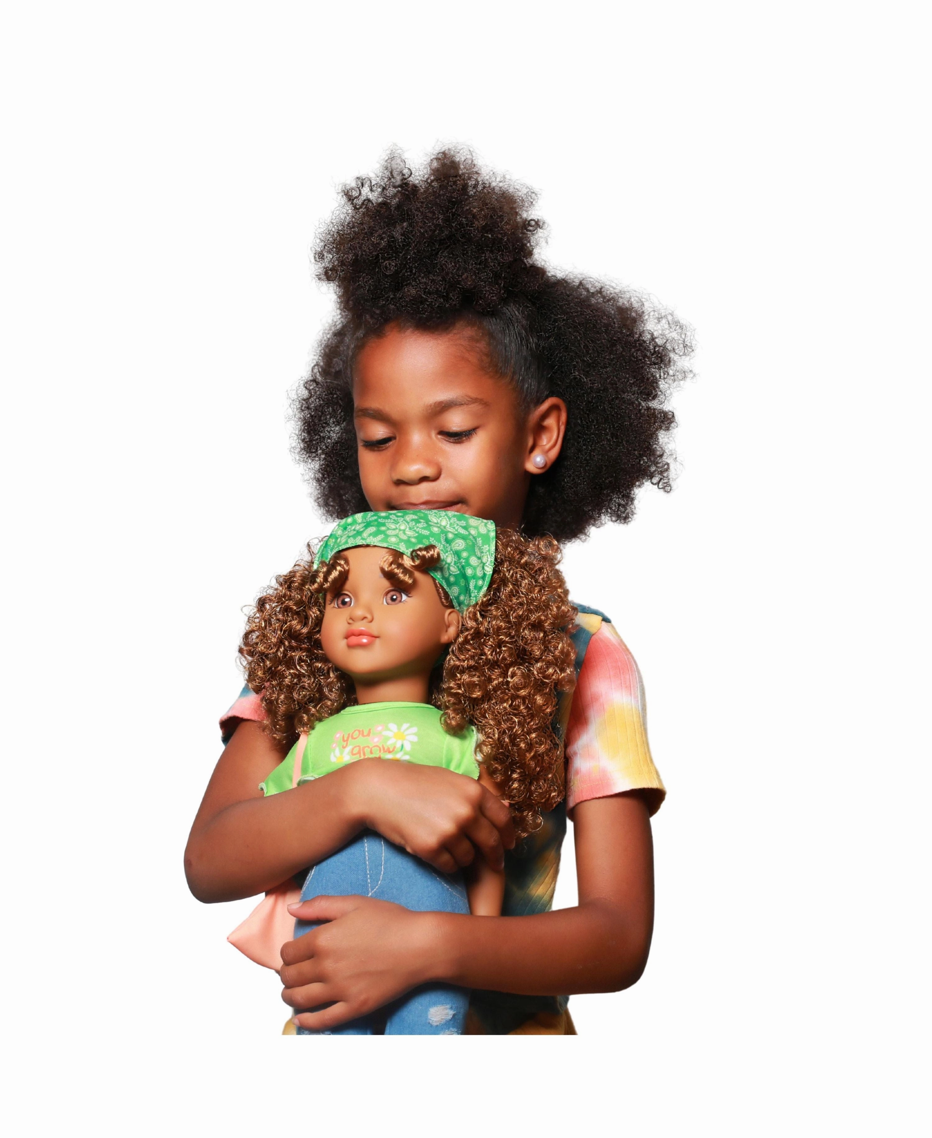 Positively Perfect Dolls 18" Willow Doll with Brown Hair and Golden Highlights
