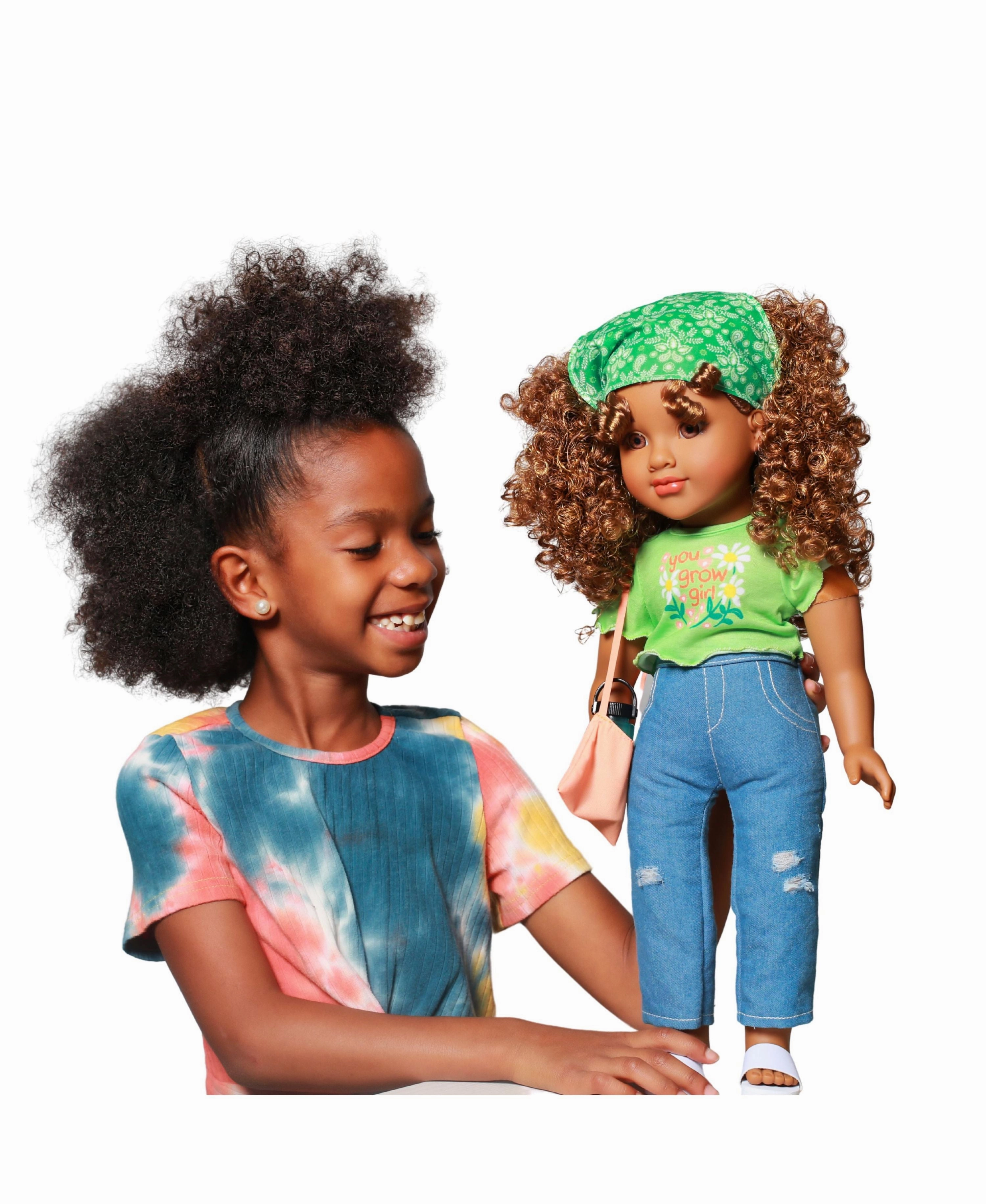 Positively Perfect Dolls 18" Willow Doll with Brown Hair and Golden Highlights
