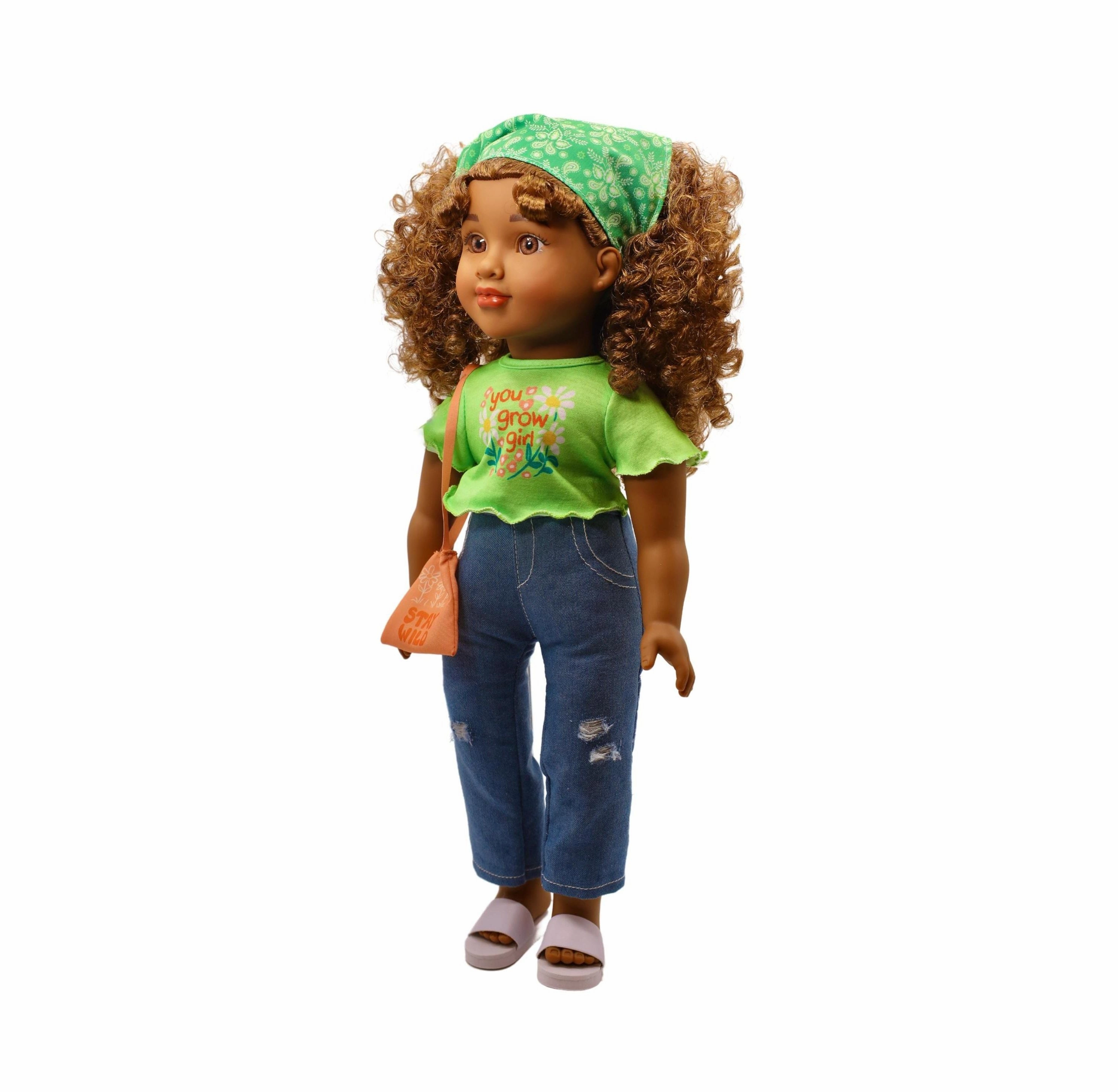 Positively Perfect Dolls 18" Willow Doll with Brown Hair and Golden Highlights