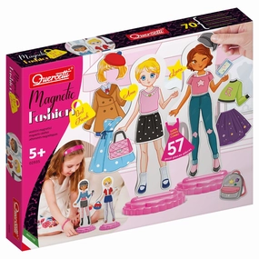 Quercetti 57-Piece Magnetic Fashion Dolls C Dress-Up Fun