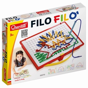 Quercetti Filo Filo Creative Lacing String Art Toy - 18 Templates