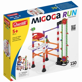 Quercetti Migoga Marble Run Elevator - 150pc STEM Toy Set
