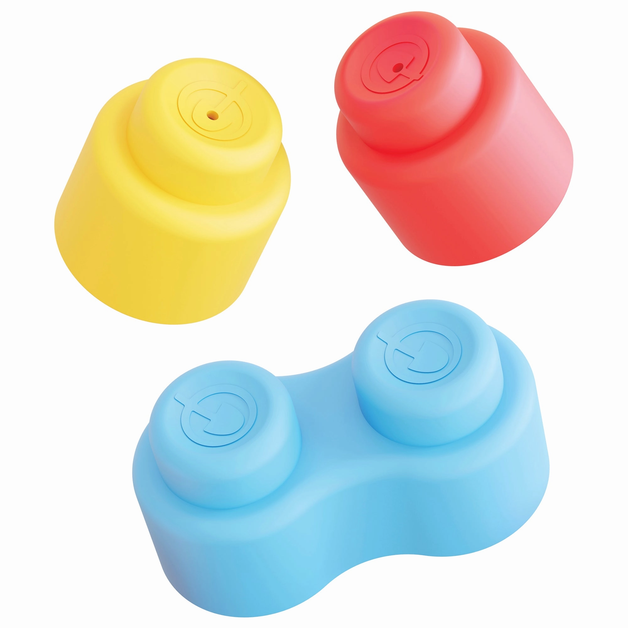 Quercetti Momy Soft - 12 Piece Colorful Blocks Set for Babies