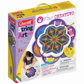 Quercetti Play Creativo String Art Mandala Craft Set - Colorful Design Fun