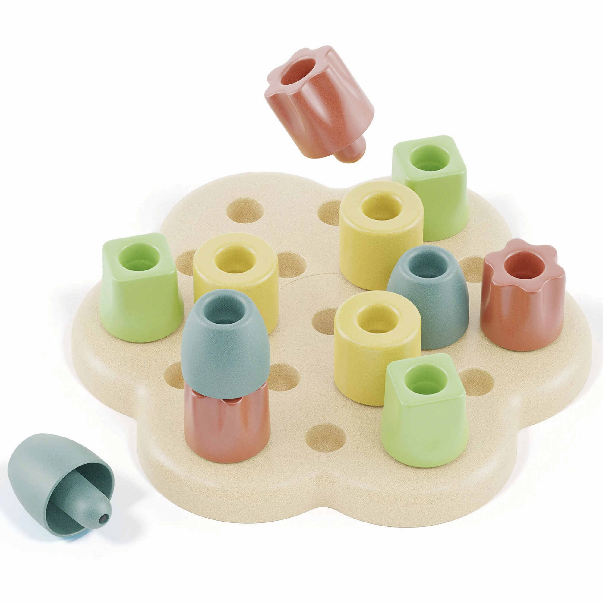 Quercetti PlayBio Chunky Peggy - Eco-Friendly Sorting and Stacking Toy