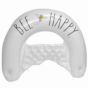 Rae Dunn Bee Happy Chair Lounger Pool Float - 55"x36"